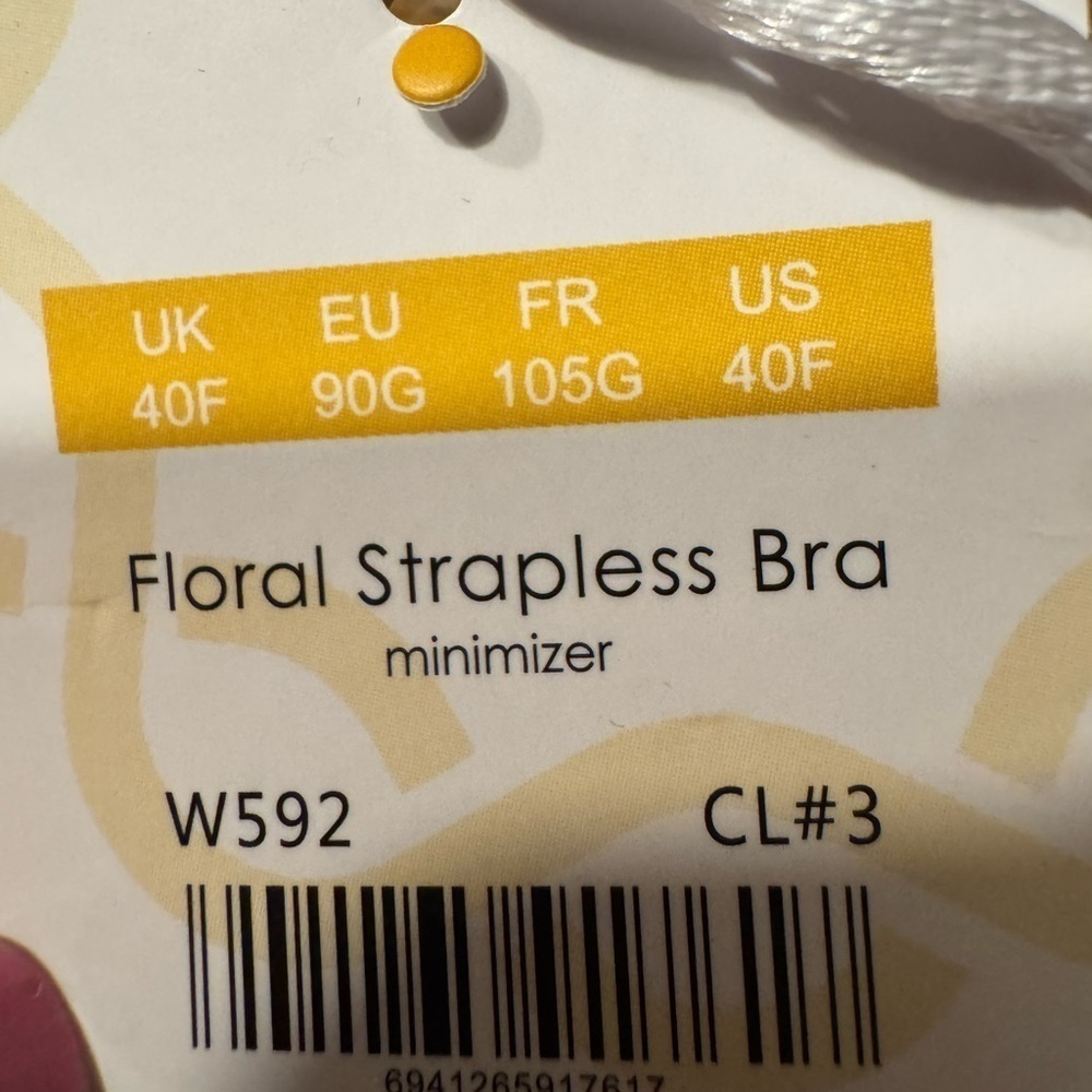 NEW Delimira Beige Strapless Bra Minimizer Bandeau Underwire Women’s Size 40F - Picture 6 of 10